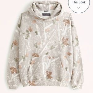 Abercrombie off white camo hoodie